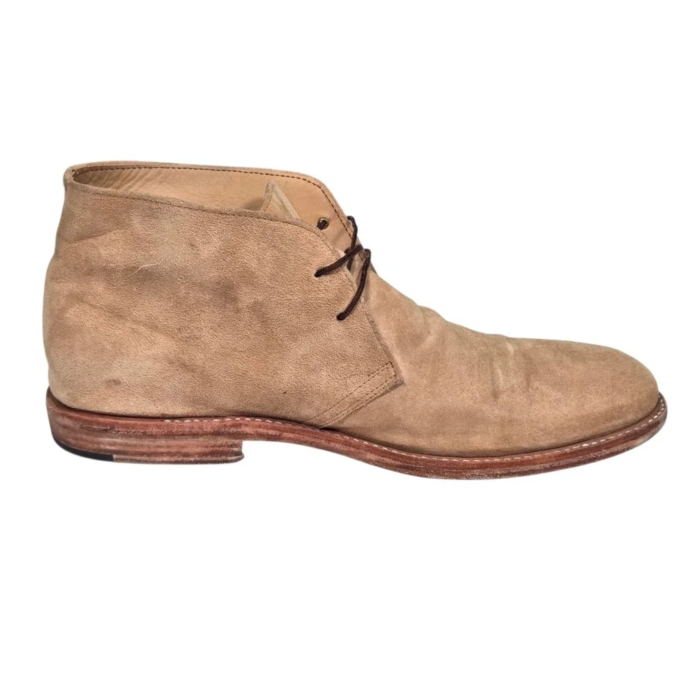 Heritage Boot Co. Hand‎ Crafted Leather Chukka Boots Mens 11D Tan Suede Shoes